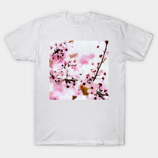 Pink flower pattern T-Shirt